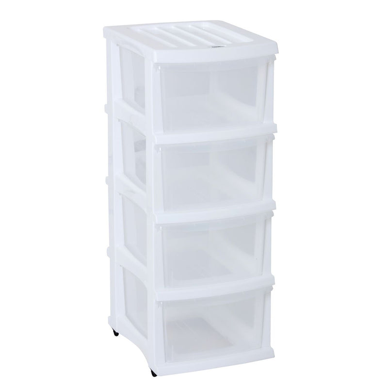 Taurus Storage Organiser 4 Drawer White