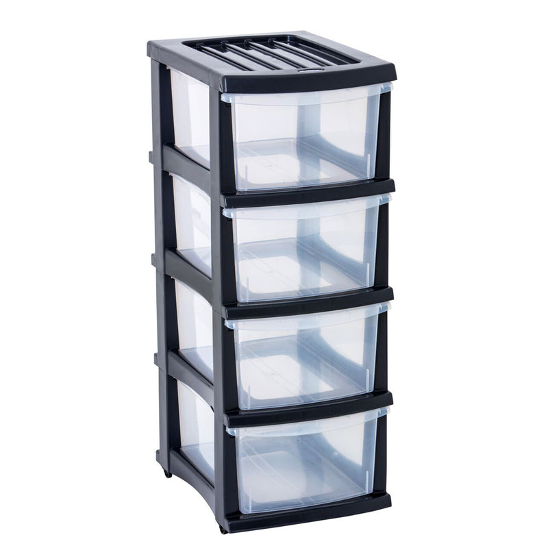 Taurus Storage Organiser 4 Drawer Grey