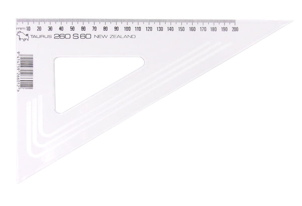 Taurus Set Square 26cm Straight Edged 60 Degrees