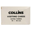 Collins Visiting Cards Extra Thirds 76x45mm Packet 52