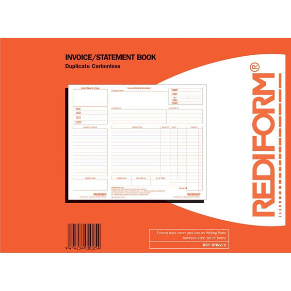 Rediform Book Invoice Statement Duplicate 50 Leaf