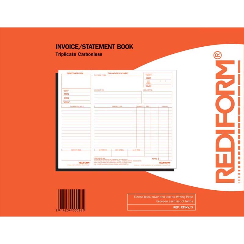 Rediform Book Invoice Statement Triplicate 50 Leaf