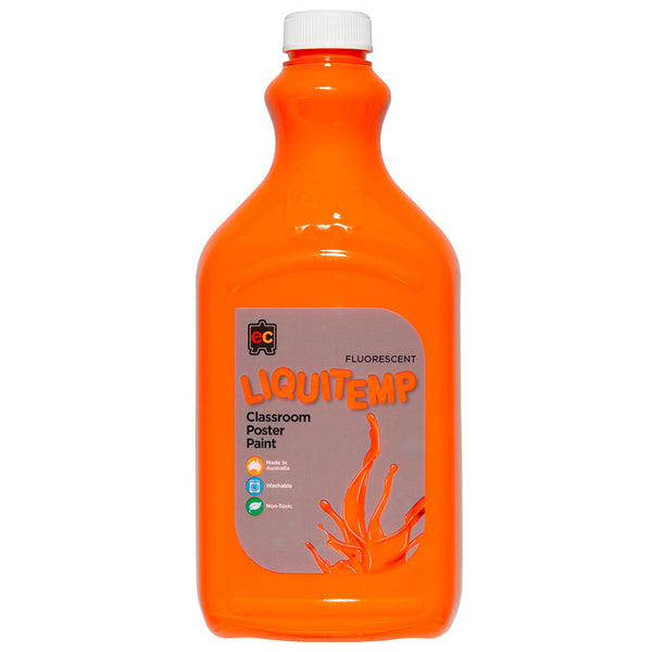 Liquitemp Fluorescent Poster Paint 2L Orange