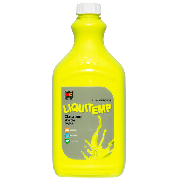 Liquitemp Fluorescent Poster Paint 2L Yellow