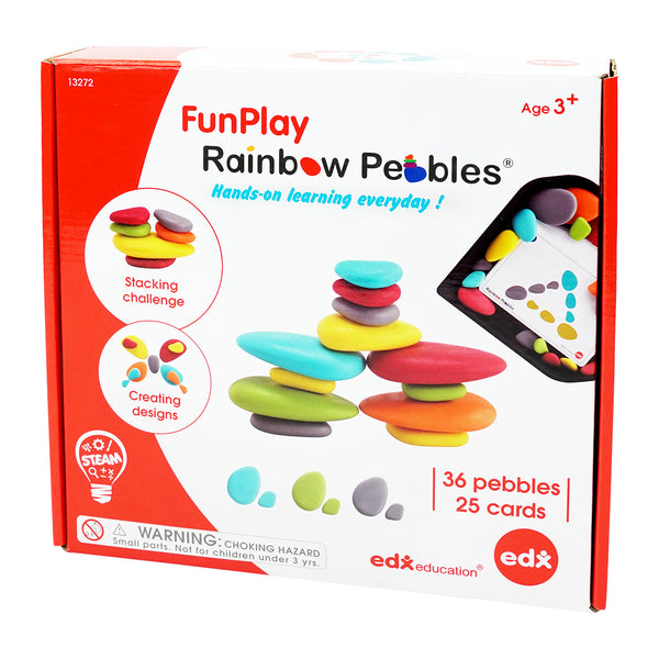 EDX FunPlay Rainbow Pebbles 36 Piece Set