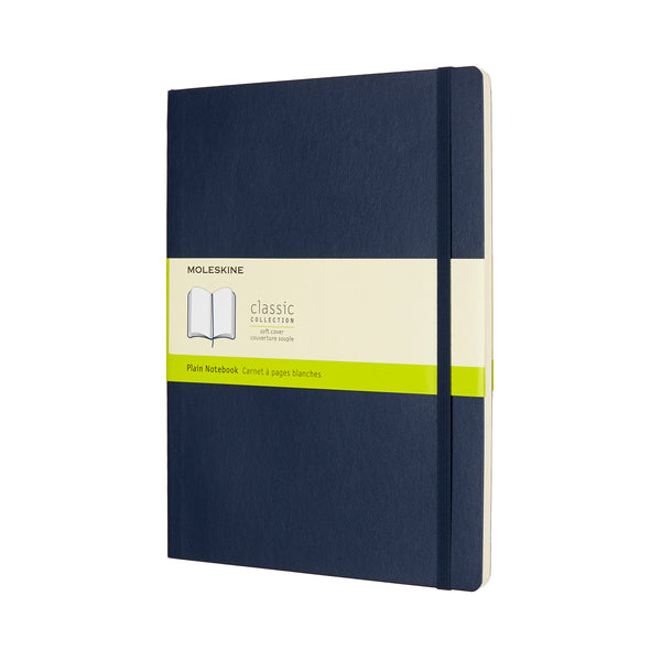 Moleskine Notebook XL Sapphire Blue Soft Cover Plain