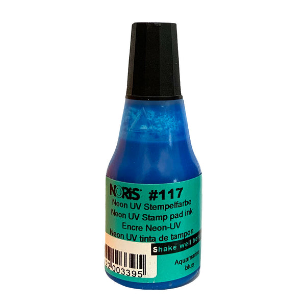 Noris #117 UV Ink 25ml Neon Aquamarine Blue