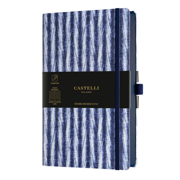 Castelli Notebook Shibori A5 Ruled Twill