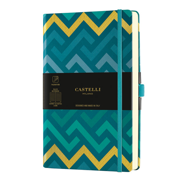 Castelli Notebook Oro A5 Ruled Labyrinths