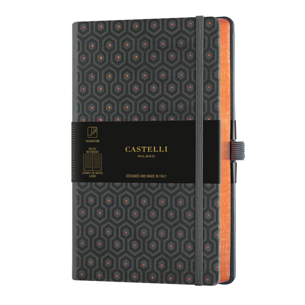 Castelli Notebook Copper and Gold A5 Ruled Honey Copper