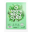 Silvine 100% Recycled Twin Wire Notebook A5 120 Pages Ruled