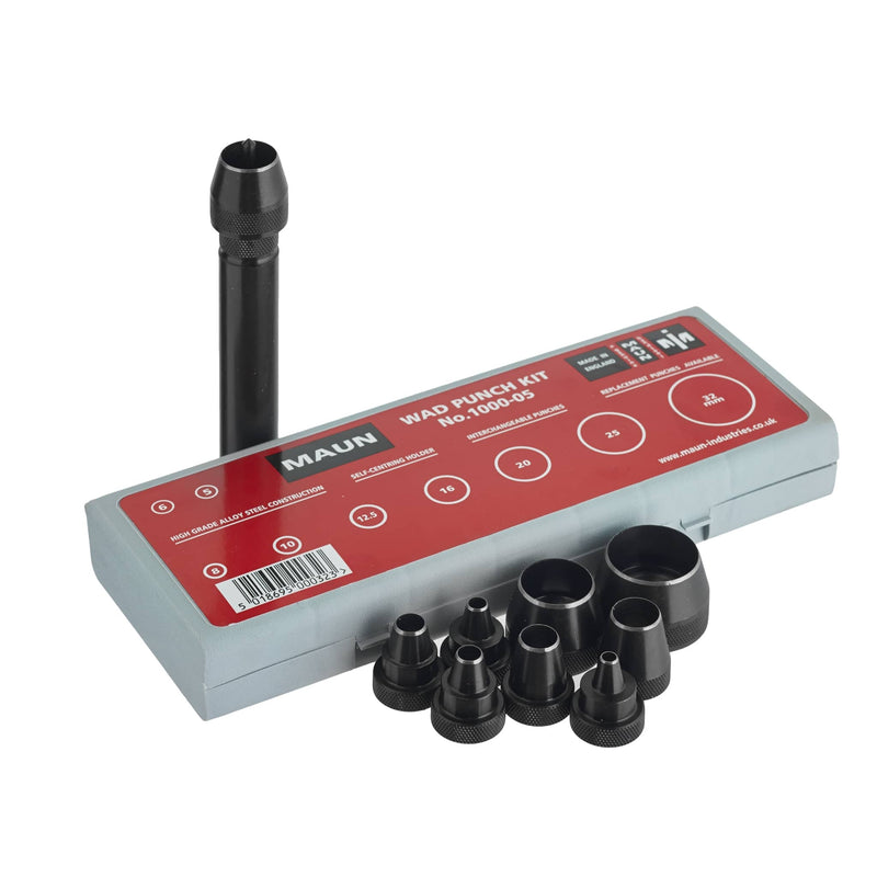 Maun Wad Punch Kit Metric 9Pc