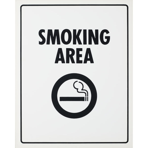 Plastic Sign Smoking Area 290x230