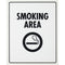 Plastic Sign Smoking Area 290x230